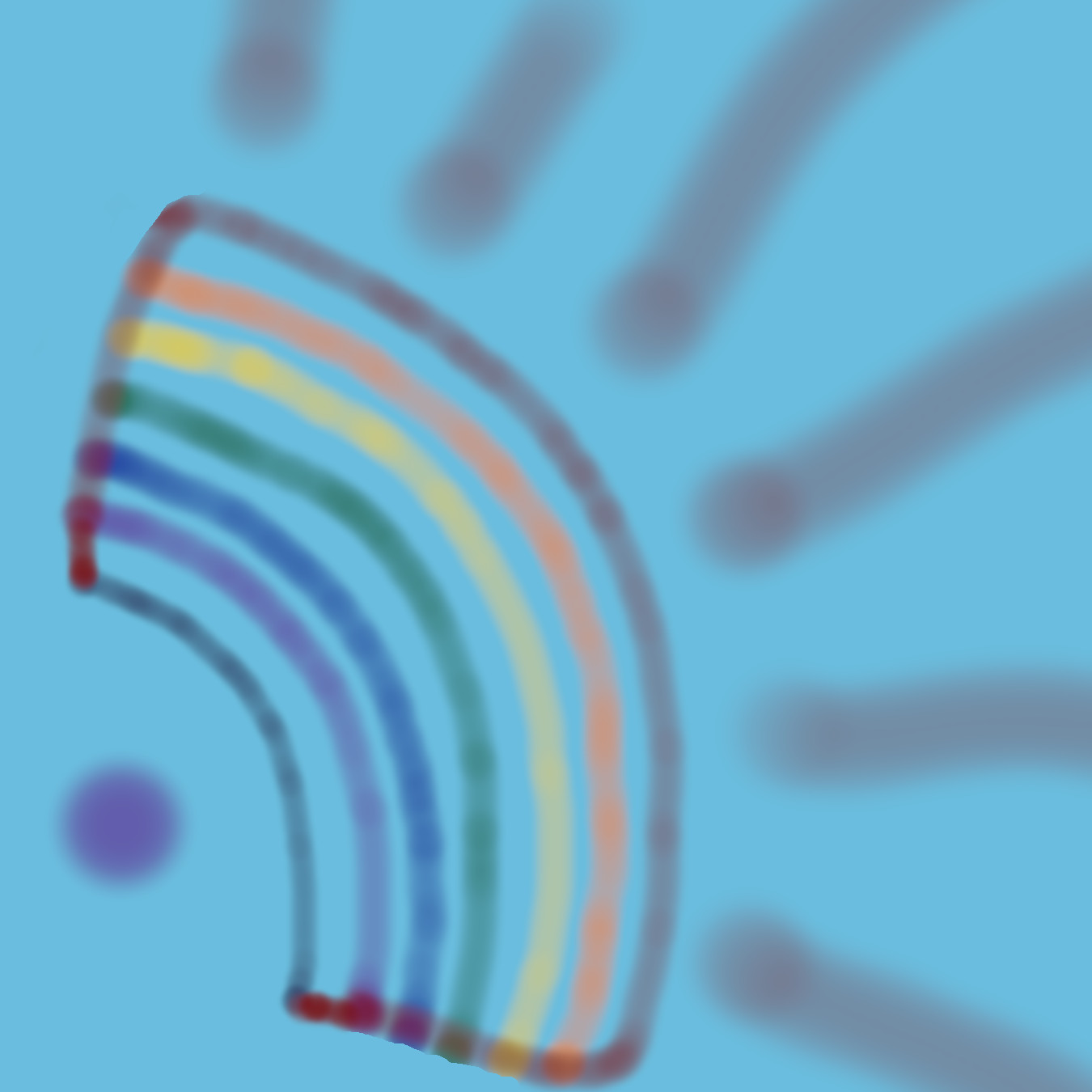 Rainbows are still beautiful in backwards land.